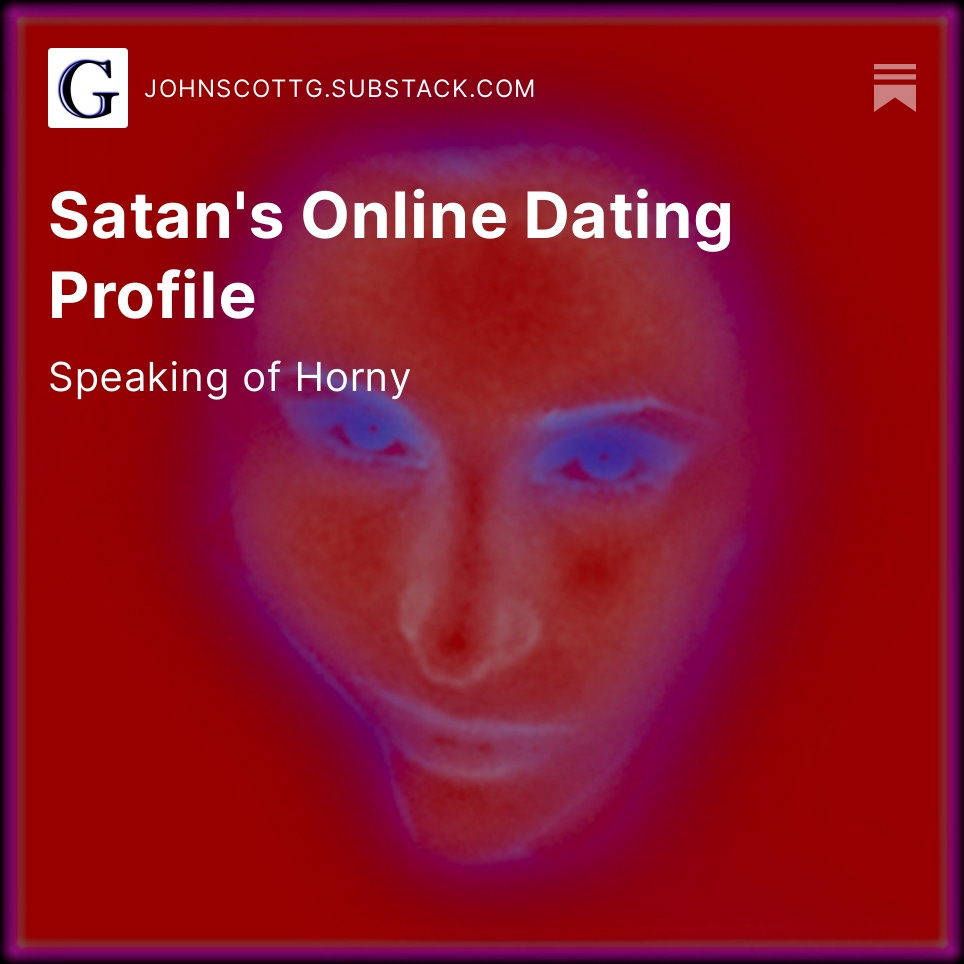 #books #fiction #humor #dating #datingprofile #satan