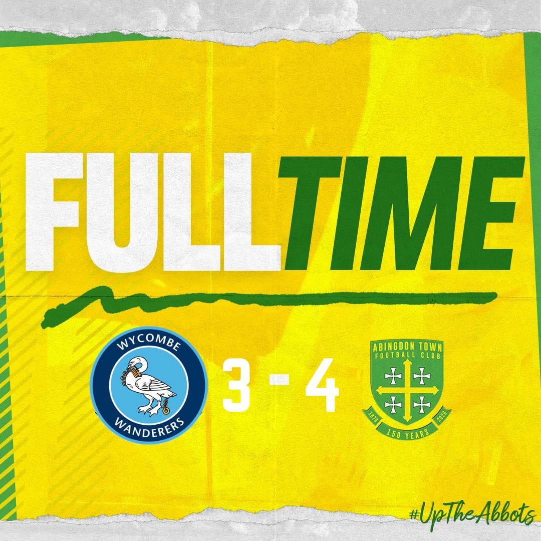 🔵⚪️Wycombe 3-4 Abbott’s🟡🟢

W on the road 🚗😍