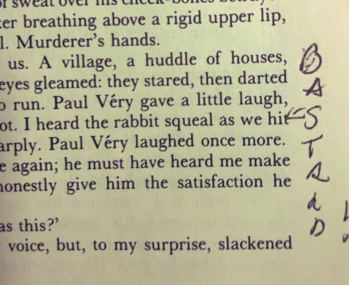 lmpoplin1's tweet photo. In 800+ pages of murder and kidnapping and crime, the margins remained empty. But as soon as a rabbit is hurt, the readers of this library book protest. https://t.co/PoIYHEgcVu