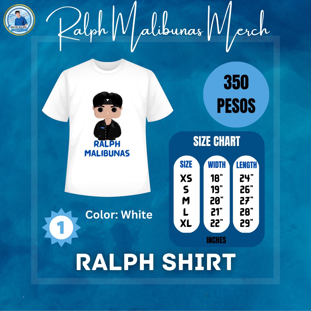 solidralphofc_'s tweet photo. RALPH MALIBUNAS MERCHANDISE💙
LAST STOCKS!!🔔
White Shirt - 12 pcs (S-XL)
Tote Bag - 5 pcs (Size 12x14)
Stickers - 2 sets (10pcs per set)
Button Pin - 1 pc (Size 2.25)
DM me for order/reservation!
#RalphMalibunas @ralphhmalibunas
#RMerch https://t.co/8WAQ8VT35K