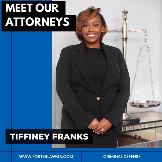 Tiffiney D. Franks is an Attorney in the criminal division at Foster Law Firm.

Learn more at fosterlawga.com

#AtlantaLaw #DivorceLaw #CriminalDefense #LawTips #LawHelp #LawSchool #JohnMarshall #CriminalLaw #ATLLawfirm #AtlantaLawyer #Lawyer #Black #BlackLawyer #CapeTown