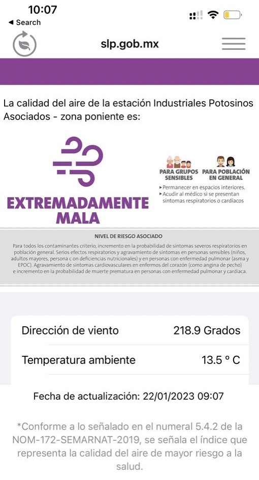 MovilidadCdSLP's tweet photo. @RGC_Mx #aireSLP @SEGAM_SLP @inecc_gob_mx #sinaica https://t.co/LbXwy91TLR