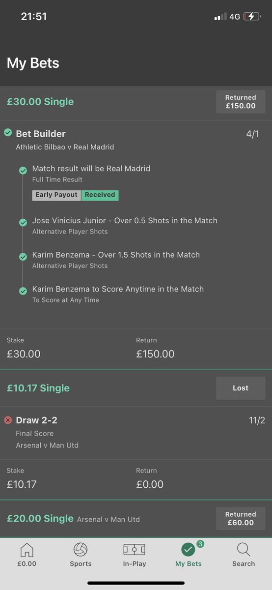 BOOM 💥 

Easy as that 🤑🤑
#GamblingTwitter #RealMadrid #Bilbao #bilbaovsrealmadrid #FreeTips #WINNER