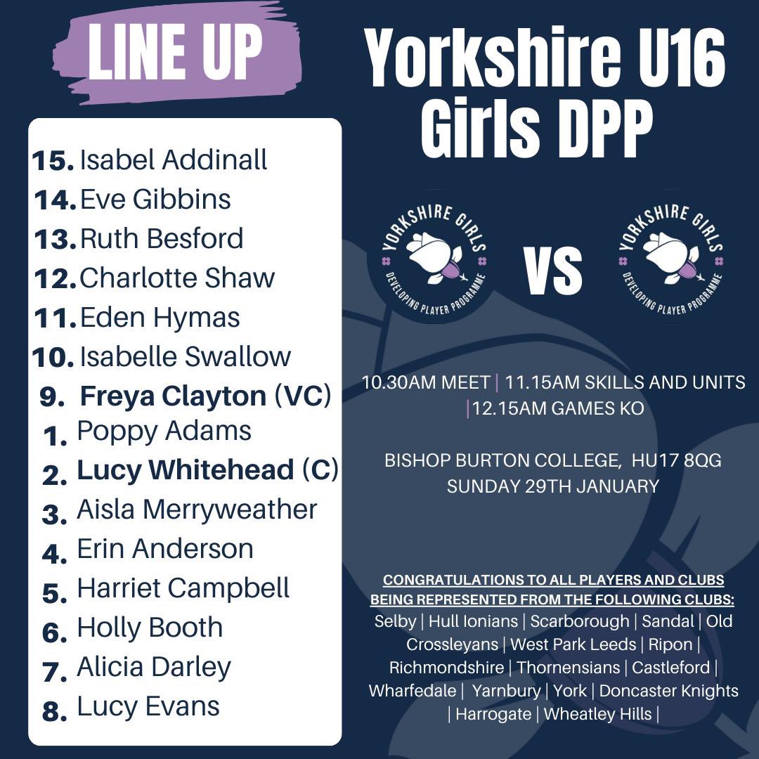 girlsdpp_yrfu's tweet photo. 🎉TEAMS ANNOUNCEMENT🎉 we are looking forward to hosting our very 1st Yorkshire DPP Playing Opportunity on Sunday 29th January @bishopburtonsport. Our 4 Teams will play an internal tournament getting ready for future games across the North. We can’t wait 👏🏼👏🏼👏🏼 https://t.co/RqCfUmjbHq