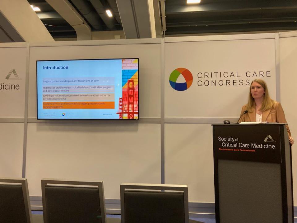 UKCritCarePharm's tweet photo. We heard from @LMeansBusiness on her presentation “Surgical Pharmacists Peri-Openl the Door to Improved Transitions of
Care” https://t.co/iJthmah86V