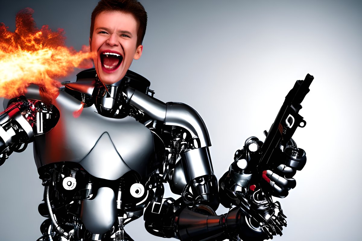 Intellimuse's tweet image. Jetzt wird&apos;s cyborg-mäßig! 😎 Hier sind 4 selbstgemachte Bilder von mir mit dem Bildgenerator - und sie sind so witzig, dass ihr euch die Augen auslachen werdet! 😂youtu.be/hu86ehZActs  #cyborg #generator #lachflash #futuristisch 🤖👀 #cyborgfun