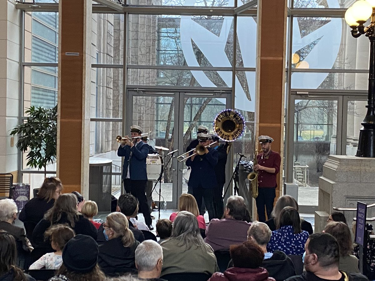 FrankLaddSTL's tweet photo. Great turnout at @mohistorymuseum today for @funkybuttbrass! #stlouissound https://t.co/rbNyxwAFsr