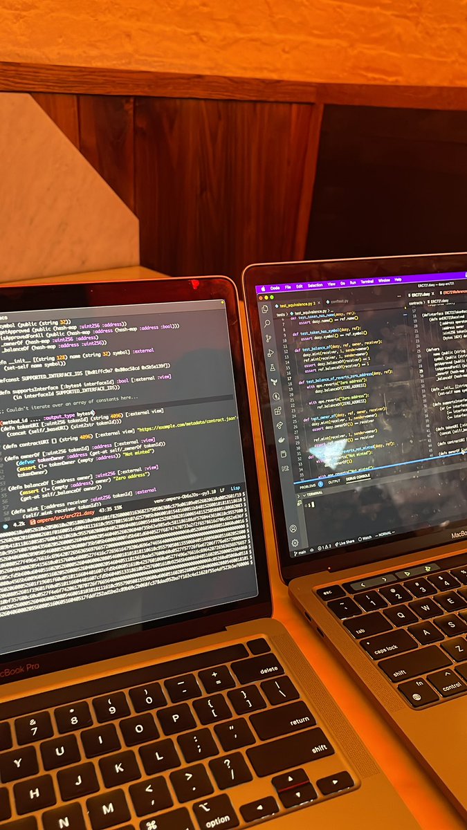 0xz80's tweet photo. hacking on #Dasy 🌼 with @eth_call in NYC!
lisp smart contracts on the EVM, are you ready anon? https://t.co/0XNTMisNan