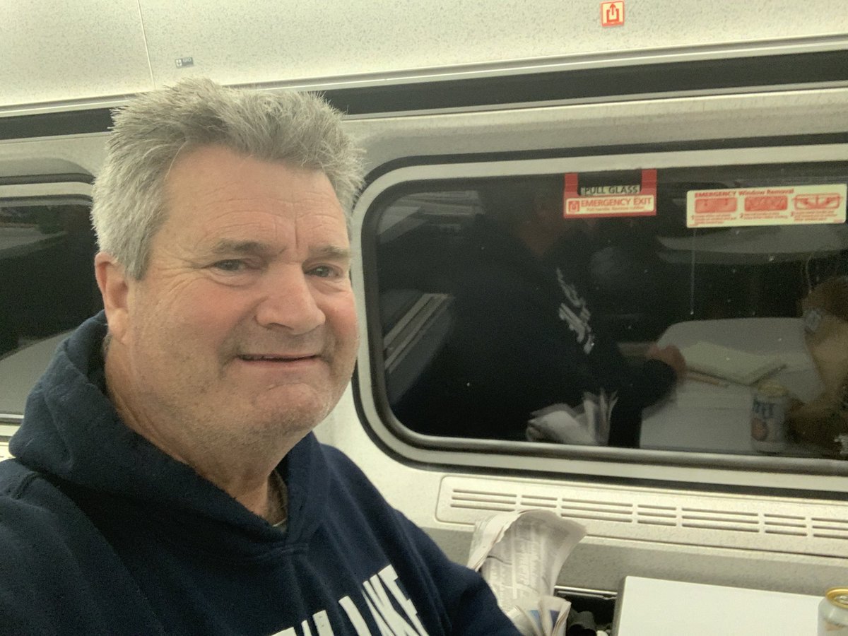On the Amtrak from Fredericksburg to Norfolk. I have to admit  first time other than a light-rail that I’ve been on a train traveling. <a href="/WAVY_News/">WAVY TV 10</a> I give it high marks But you have to buy all your tickets online at least at the Fredericksburg station.