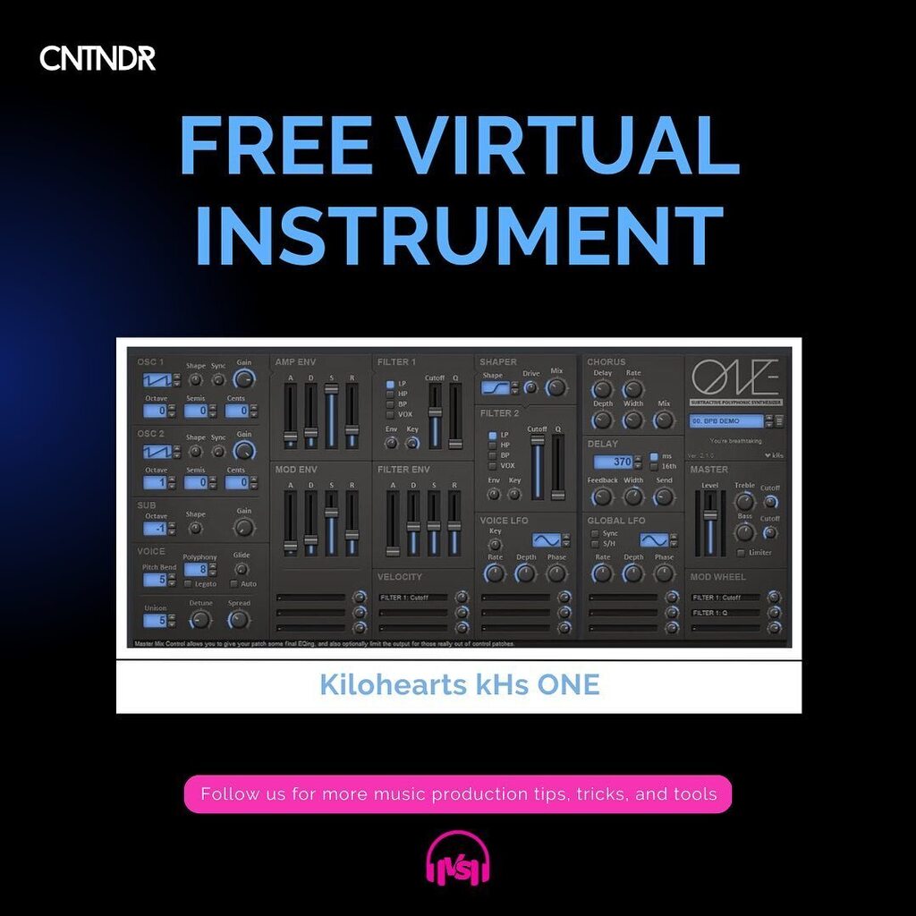 Free Virtual Instrument: kHs ONE! <a href="/kilohearts/">Kilohearts</a> recently discontinued their VST kHs ONE and made it available for free both on Mac and Windows! Click the link in the bio to download now! #virtualinstruments #freevst #vstplugins instagr.am/p/Cnu95yqyPG-/