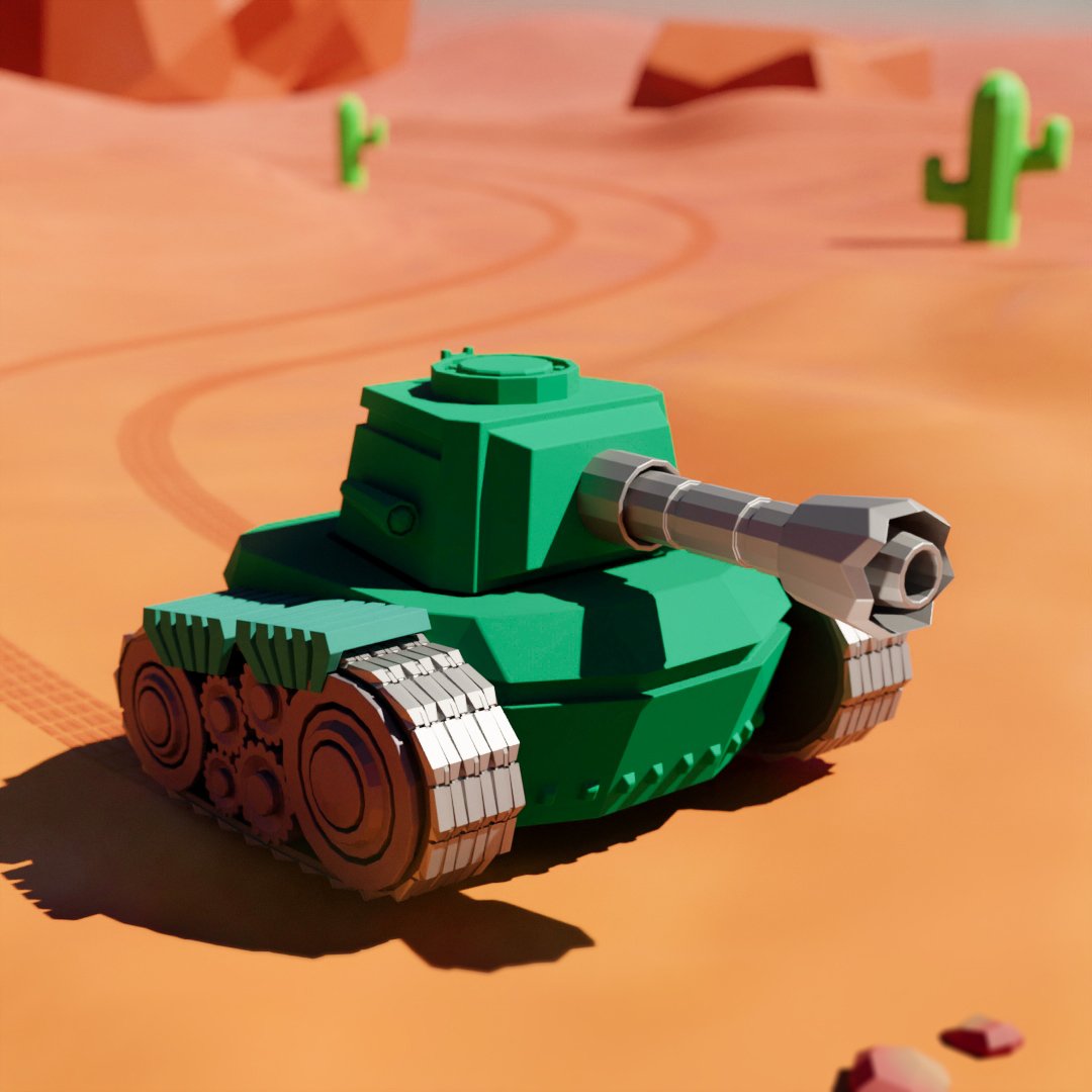 A bit of fun modeling a low poly tank.

#blender #3dartwork #3dart #b3d #3dmodel #3D #3dart #arte3D #3ddesign #3dartist #3dmodeling #digitalart #hardsurface #render #lowpolytank #lowpoly3d #3dtank #lowpoly