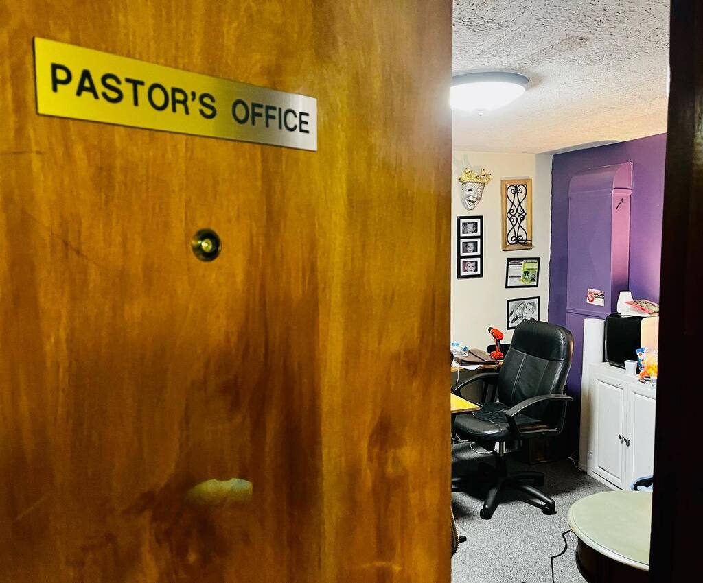 My new office. PASTOR SCHUTTE in the house. Preach! instagr.am/p/Cnu-1EsOEYF/