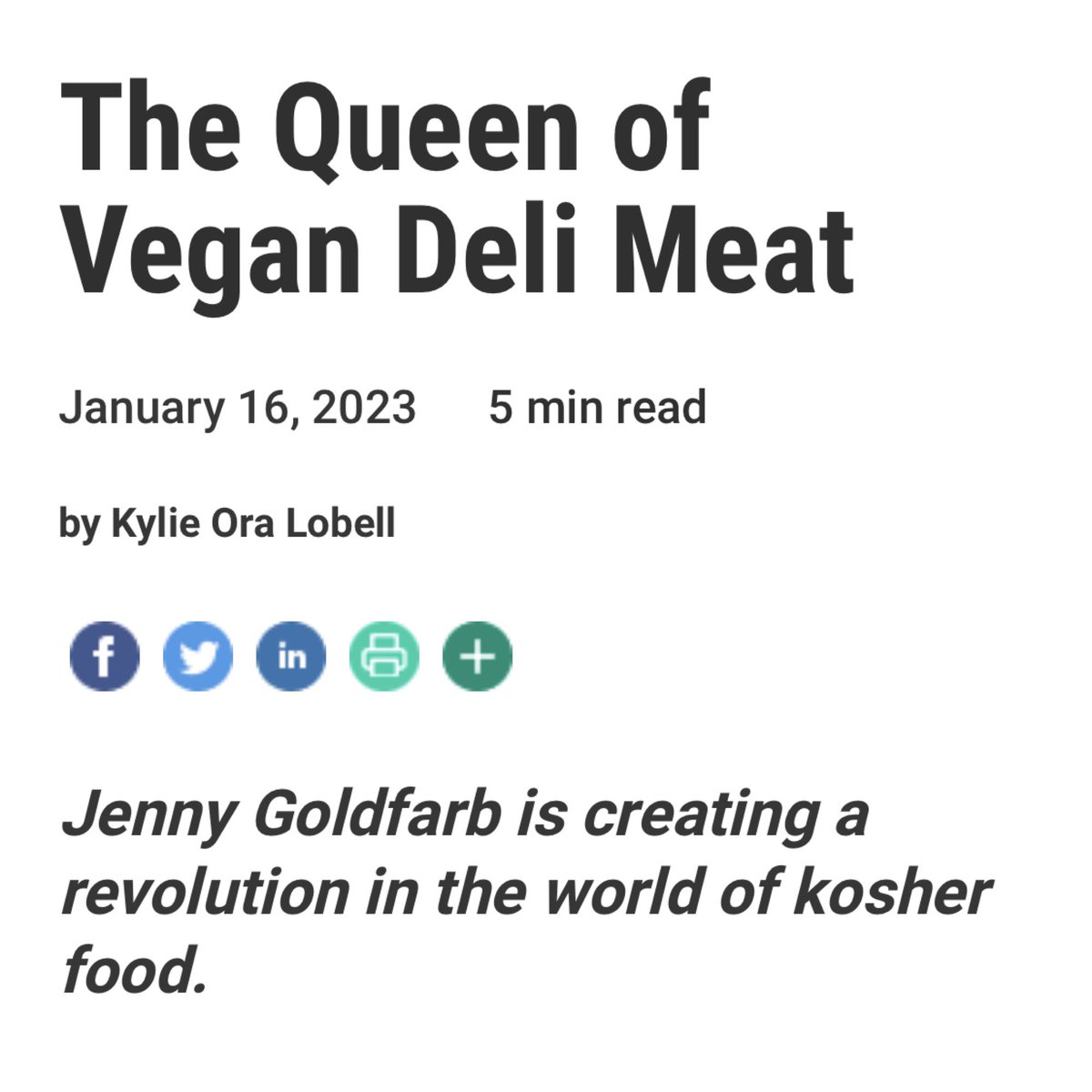 👑 If the crown fits…

Mrs. G has always been deli royalty to us, but this beautiful interview in @AishJewish makes it official!

Read more here: aish.com/the-queen-of-v…

#MakeItUnreal #Shabbat #JewishDeli #QueenOfDeli #DeliQueen #MrsG #UnrealDeli #VeganDeliMeat