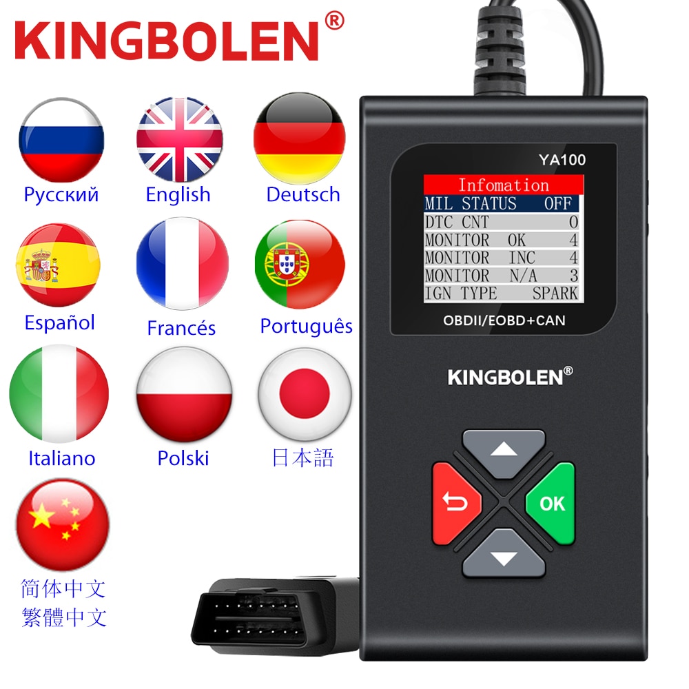 KINGBOLEN® YA100 OBD2 Scanner Engine Fault Code Reader