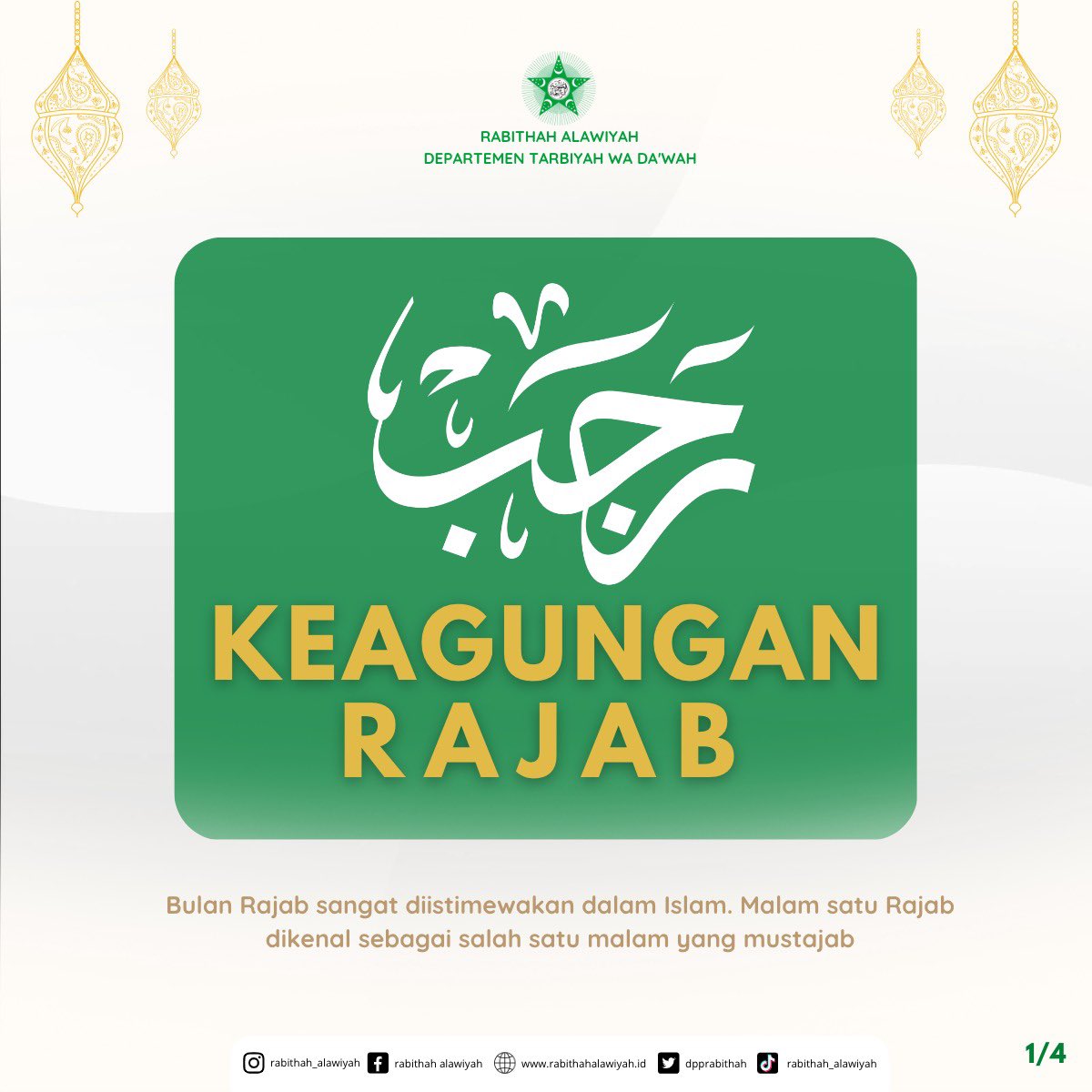 dpprabithah's tweet photo. Keagungan bulan Rajab

@dpprabithah 

#rabithahalawiyah #rajab https://t.co/dMU10tSR9A