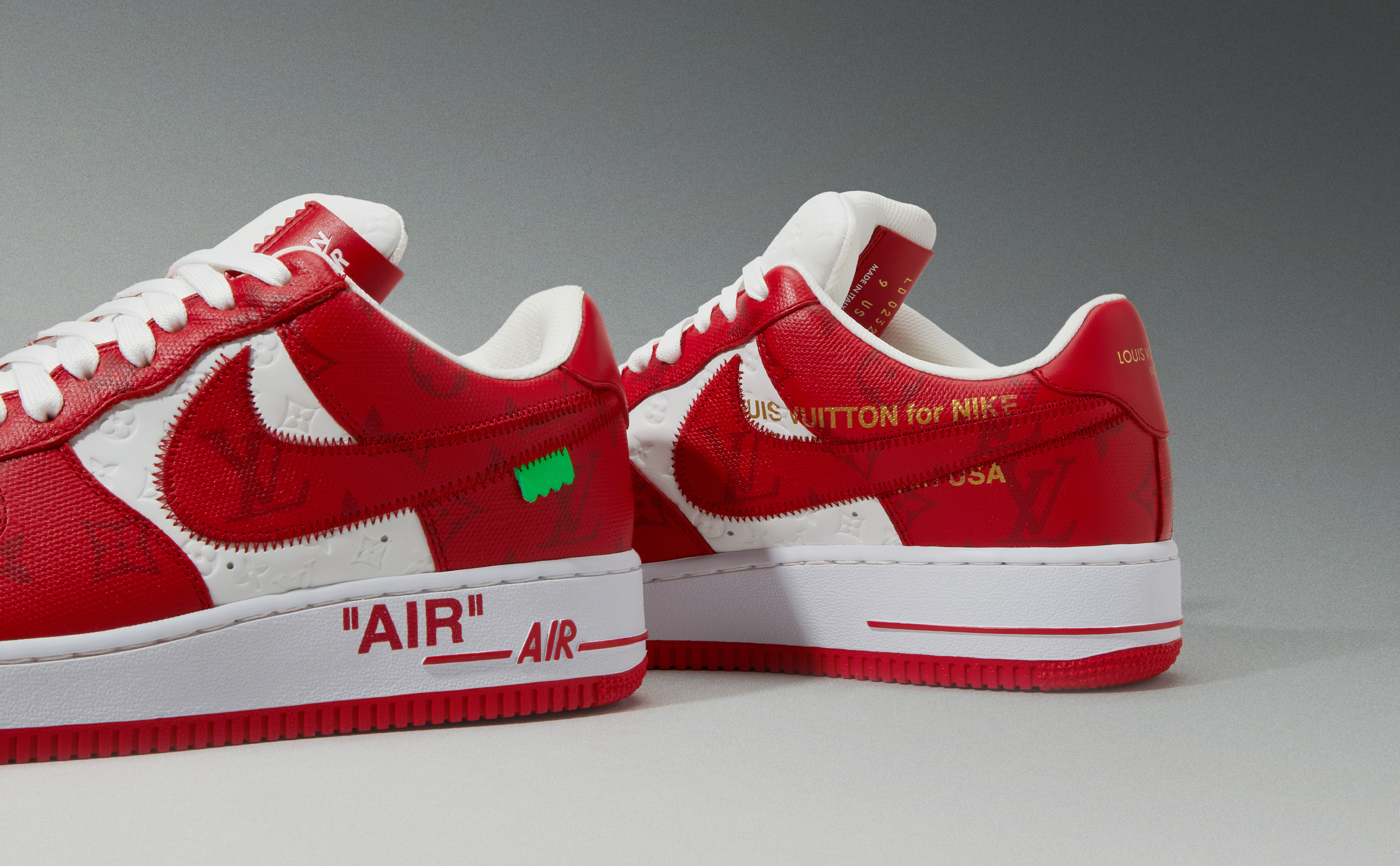 Nike Air Force 1 x Louis Vuitton 'White Comet Red