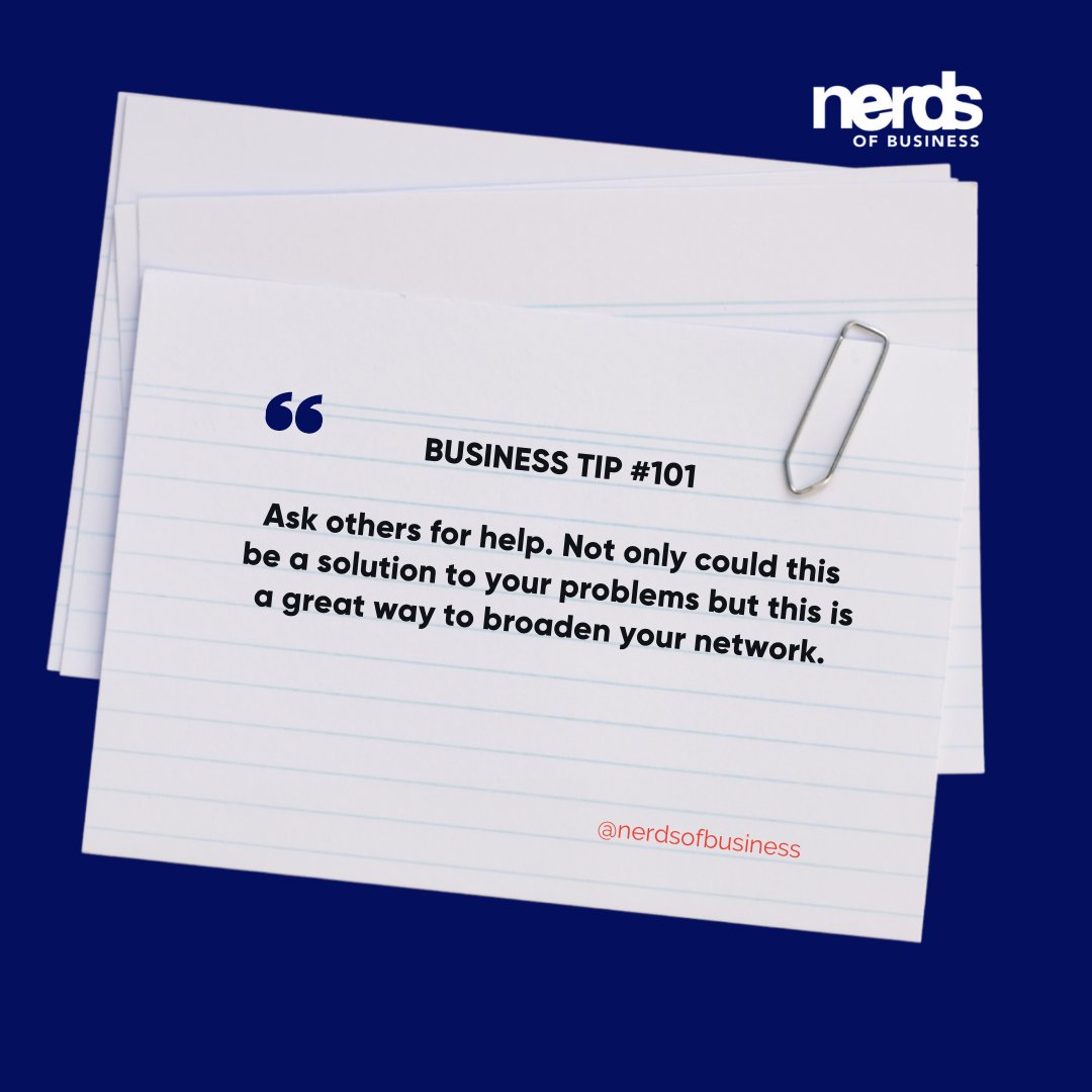 nerds_business's tweet photo. Don't be afraid to ask people for help or their personal opinion!!  💬 😁

#business #entrepreneur #motivation #marketing #entrepreneurship #success https://t.co/QQmbOGoasP
