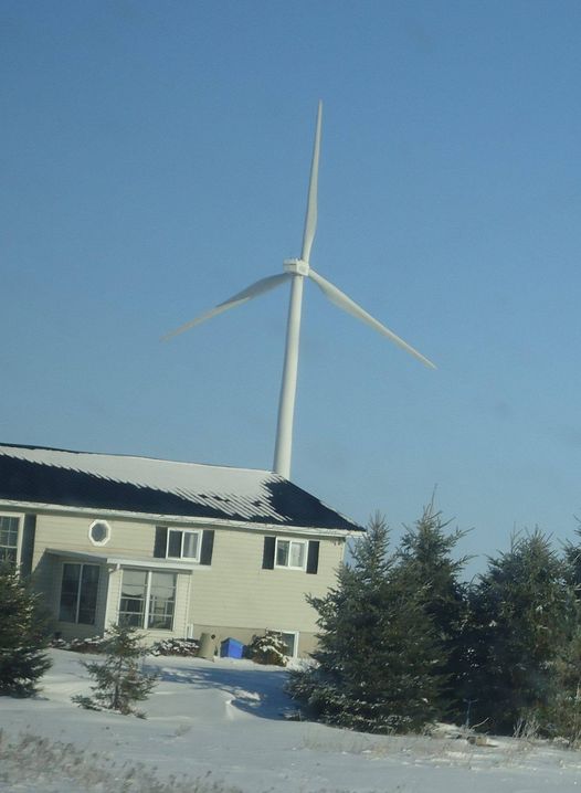 Former planning mgr for #ottcity told rural residents in virtual mtg on Official Plan in 2022 that wind turbines wd be coming because of electrification plans. "That power has to come from somewhere." Here's what the "somewhere" looks like. [Photo Melancthon wind "farm"]