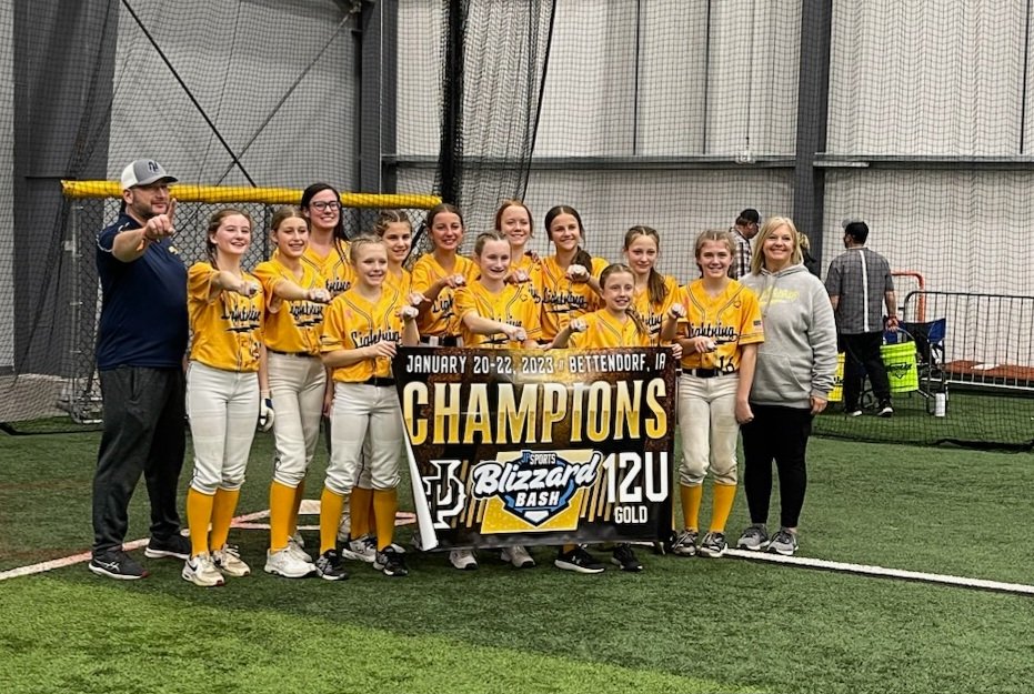 Great weekend for these ladies! Going 5-0 winning over a very tough #1 seed ,in championship game, 2-1!
Taking first place at the USSSA Blizzard Bash 12u at Tbk, Bettendorf IA! So proud of the growth of these girls! Some of the fastest 12 pitching out there.!!