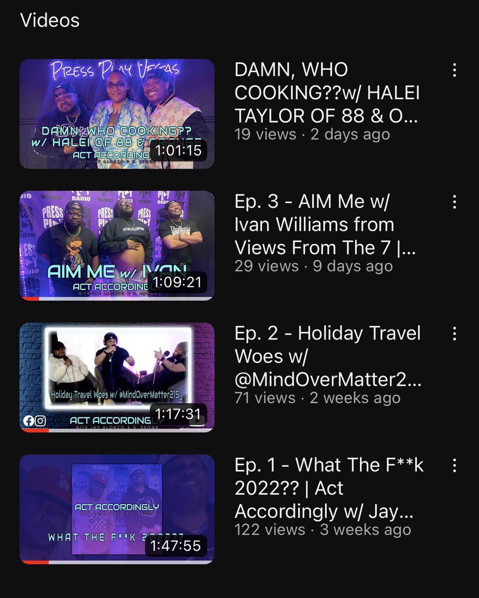 dnicebk1's tweet photo. Like and subscribe the #actaccordinglypodcast . First 4 episodes are now on YouTube .

https://t.co/yK9qrdGGEl https://t.co/6LTnO92R0W
