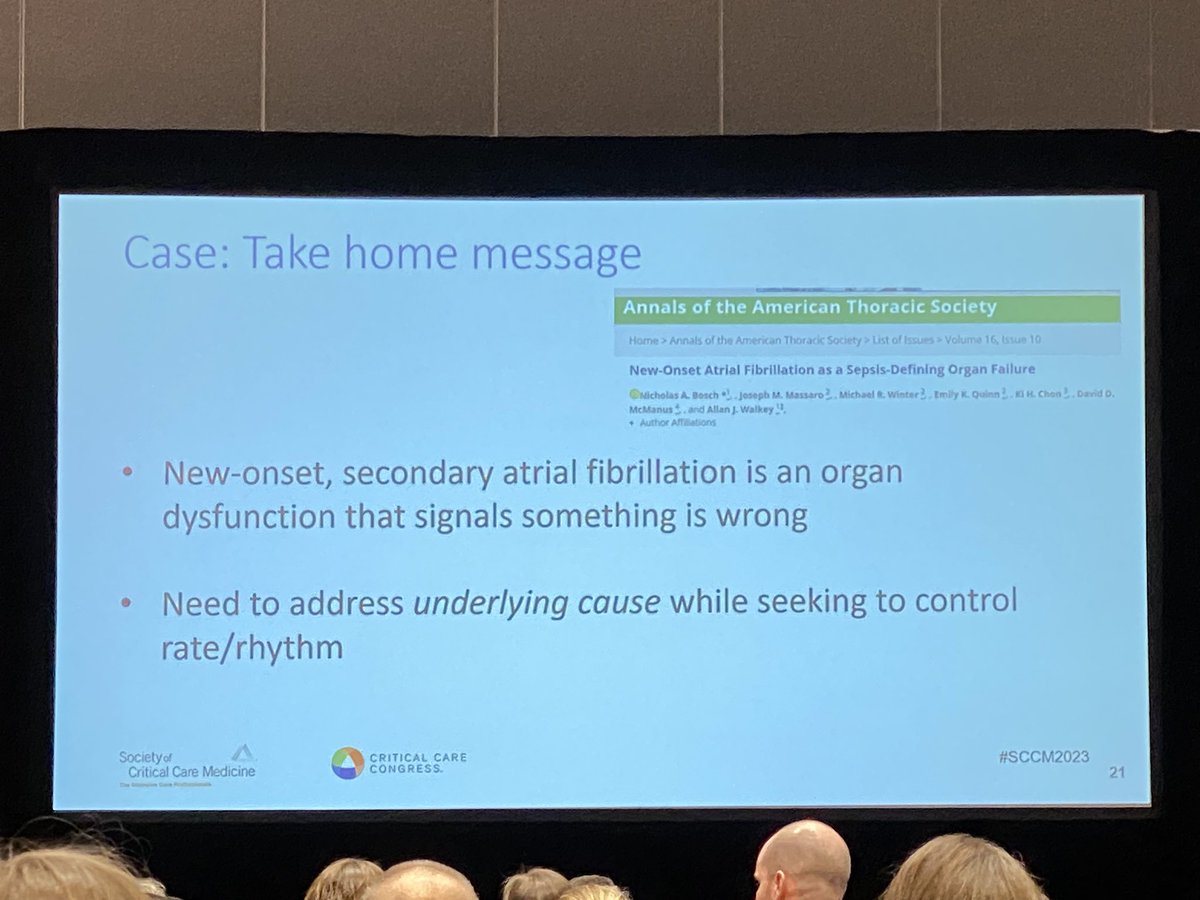 New AFib is usually a symptom, not the problem. #SCCM2023