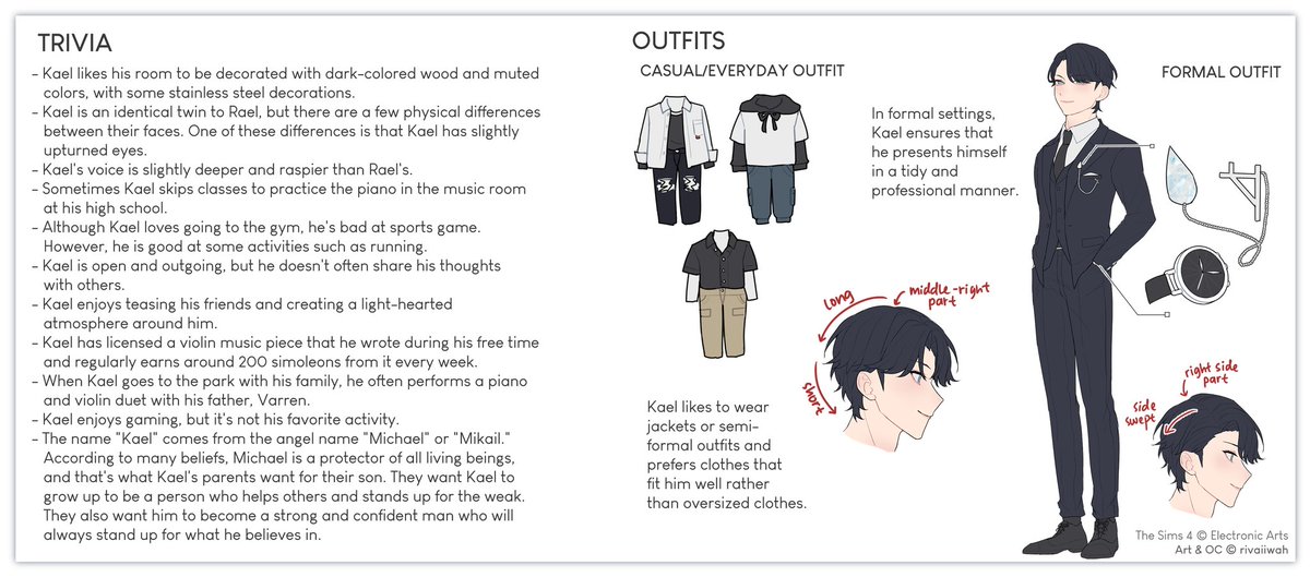 1boy black footwear black hair character profile english text formal male focus  illustration images