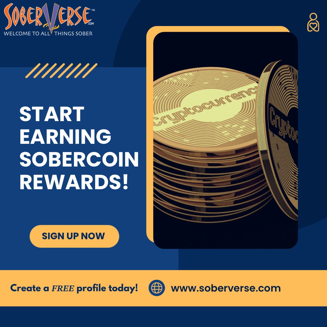 𝙔𝙚𝙨, that's right, you can earn rewards for staying sober! Start by signing up here at soberverse.com/community
.
#soberrewards #soberwin #recoverywin #sober #recovery #soberjourney #cryptonews #cryptolife #sobercoin