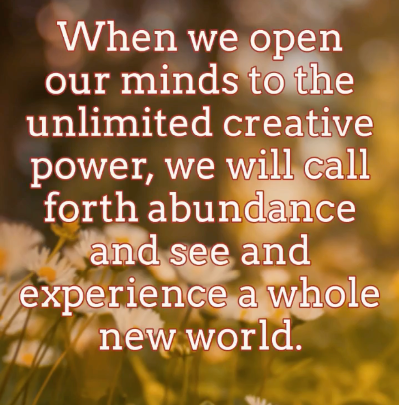 thesecret's tweet photo. When we open our minds to the unlimited creative power, we will call forth abundance and see and experience a whole new world.⁠ https://t.co/Gngqp1bK4e