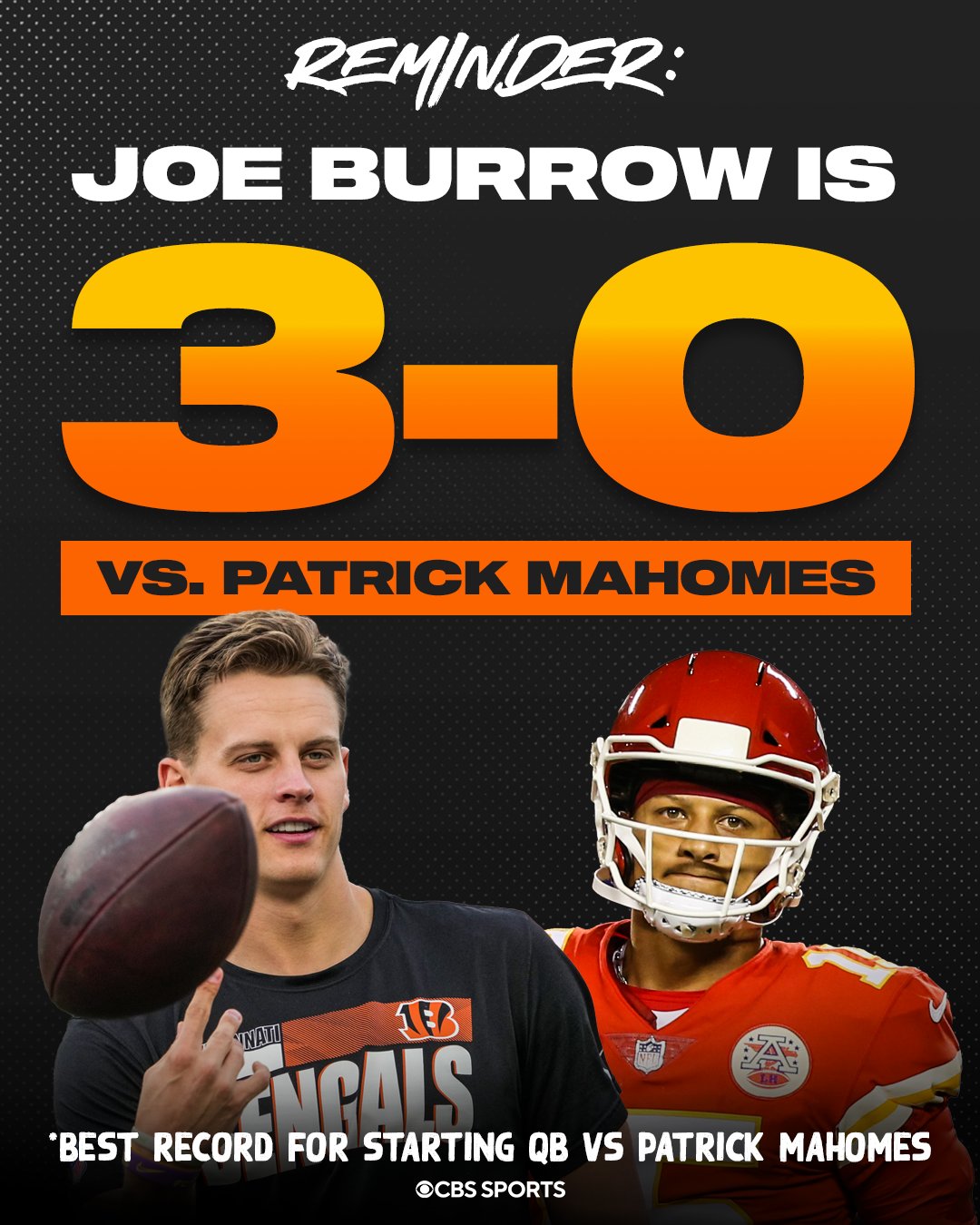 NFL on CBS 🏈 on X: &ldquo;Will Joe Burrow make it 4-0 next Sunday 