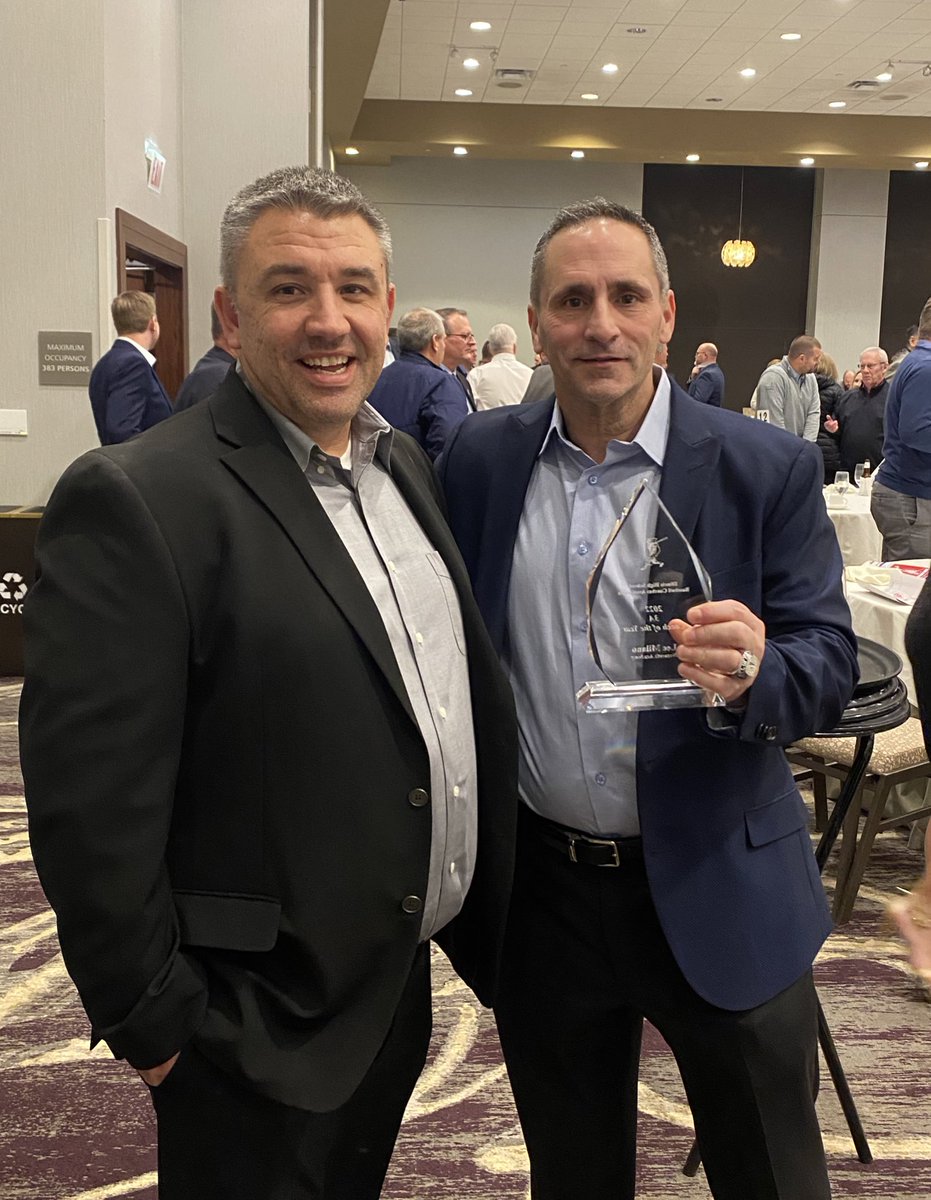 Baseball_Naz's tweet photo. We close the books on 2022 as Coach Milano receives 2 of 3 state of Illinois Coach of the Year awards this weekend. Thanks to @IHSBCA1 &amp; Pitch &amp; Hit Club for the acknowledgments. These awards are program and family awards. 

To the journey ahead of the 2023 season. https://t.co/MK63f8rigP