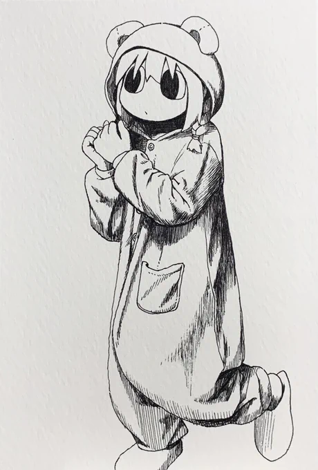 1月24日21時BOOTH(  )にて原画を販売いたします。ボールペン一発描き+おまけ(どちらもポストカードサイズ)で2種類の販売です。よろしくお願いいたします…! 