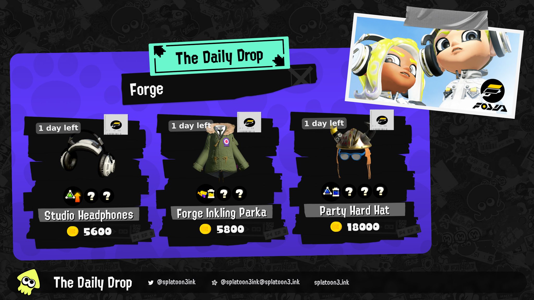 Splatoon3.ink on Twitter "The Daily Drop Today's featured brand is