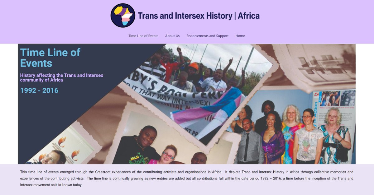 Explore a timeline spotlighting nearly 25 years of African #trans and #intersex history, featuring the work of organizations like @irantiorg, @TransEqualityUg, and @GenderDynamix, and stay tuned for more insights from the activists making history today: transintersexhistory.africa/timeline-of-ev…