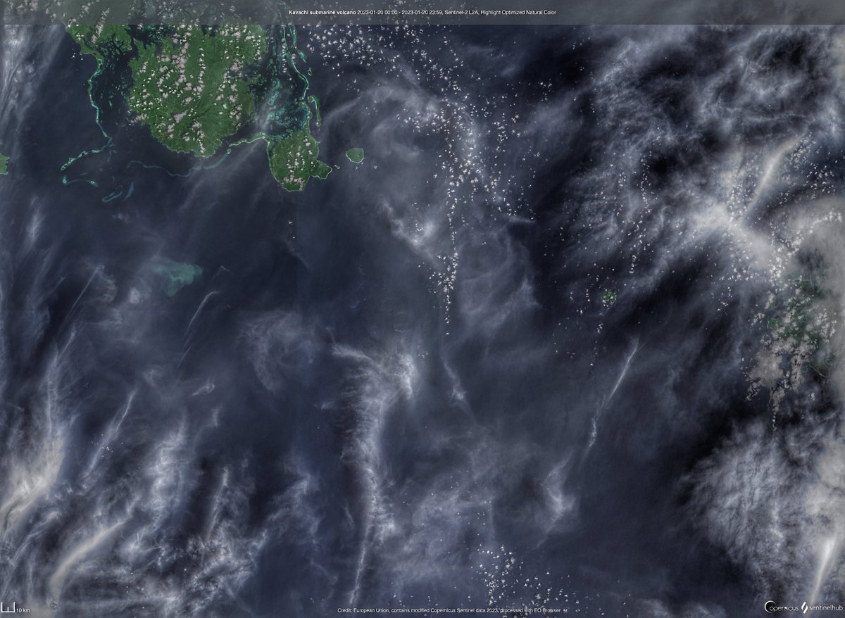 ar_etsch's tweet photo. #Kavachi #Submarine #Volcano #Solomom Islands

Submarine eruption ongoing

🗺️Overview
🔍Close-up

📸🛰#Sentinel2   2023.01.20

Footage: @CopernicusEU @sentinel_hub 
Click 🖼↔️↕️💯🔍 https://t.co/wnS4Ixe2D2