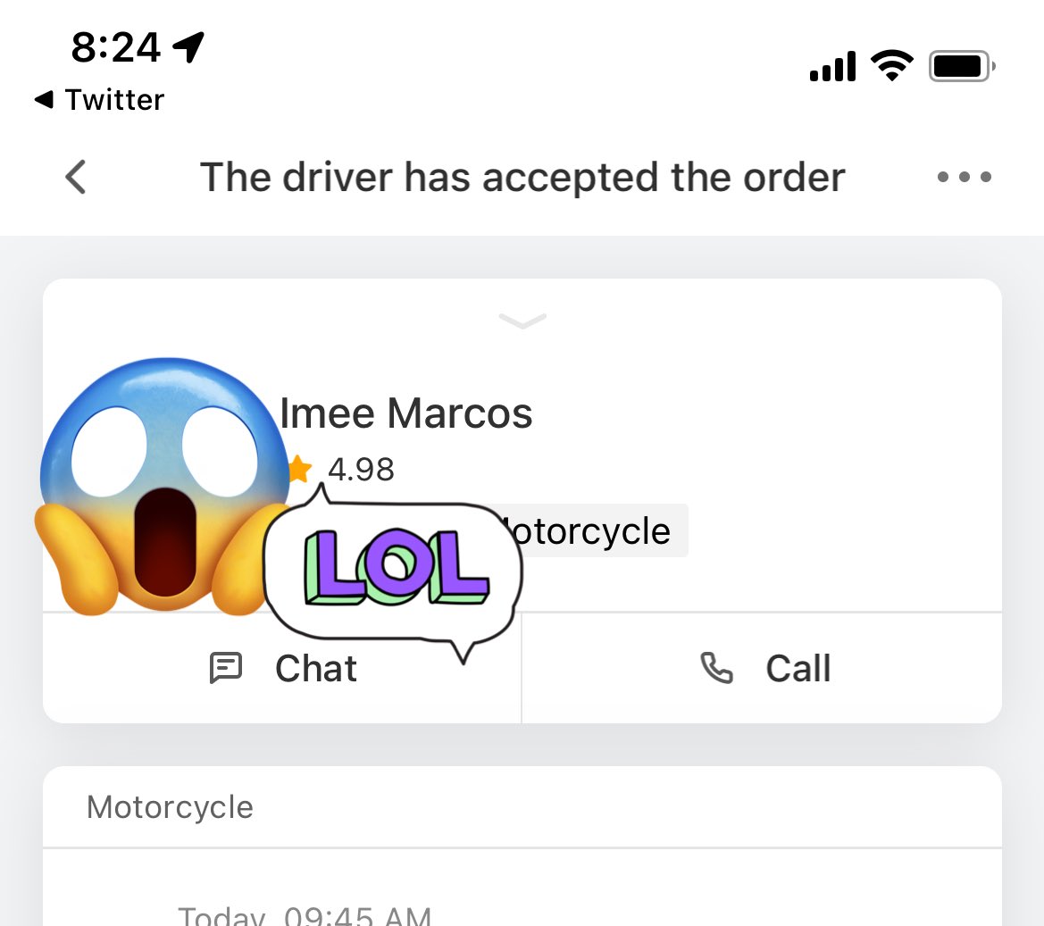 cedrixyz's tweet photo. Nako po. Ipapalalamove ko pa naman yung laptop and company stuff ko sa company tapos eto pangalan ng Rider. Safe kaya to? hahaha https://t.co/oxL13pxvYJ