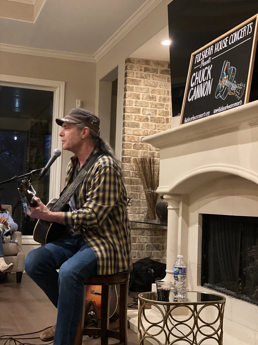 house concerts are the BEST!  glad i have friends having them.   #chuckcannon #songwriter #supportmusicians #nashville #texas #country