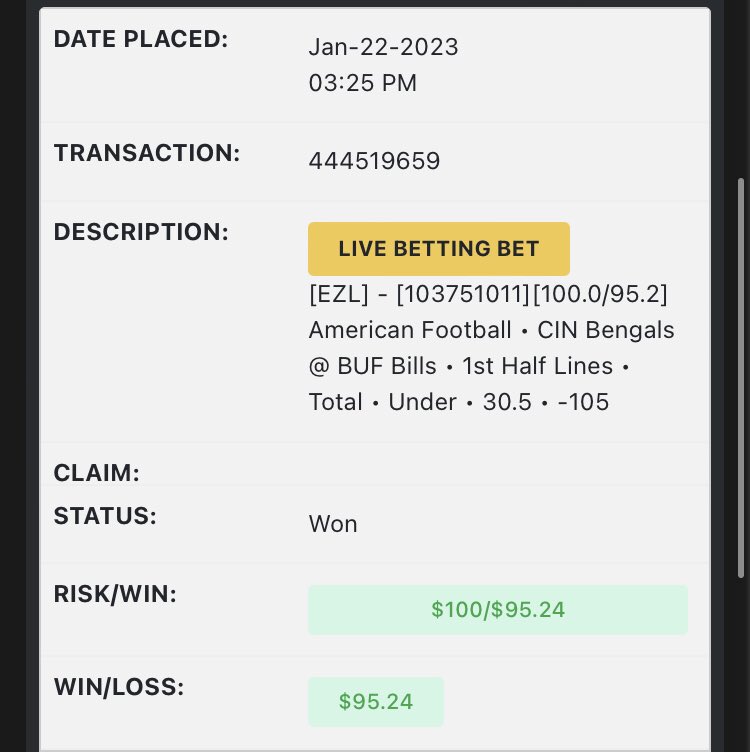 bankedoffniko's tweet photo. $700 day. #BengalsvsBills #GamblingTwiitter https://t.co/00DwD3csOS