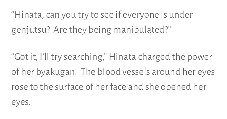hinatafacts's tweet photo. fact of the day #39

hinata’s byakugan can see genjutsu! https://t.co/Y2hKyGdoY6