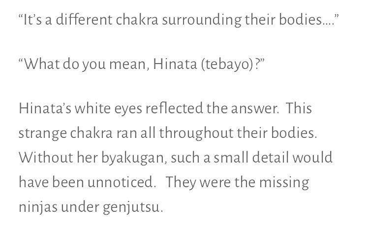 hinatafacts's tweet photo. fact of the day #39

hinata’s byakugan can see genjutsu! https://t.co/Y2hKyGdoY6