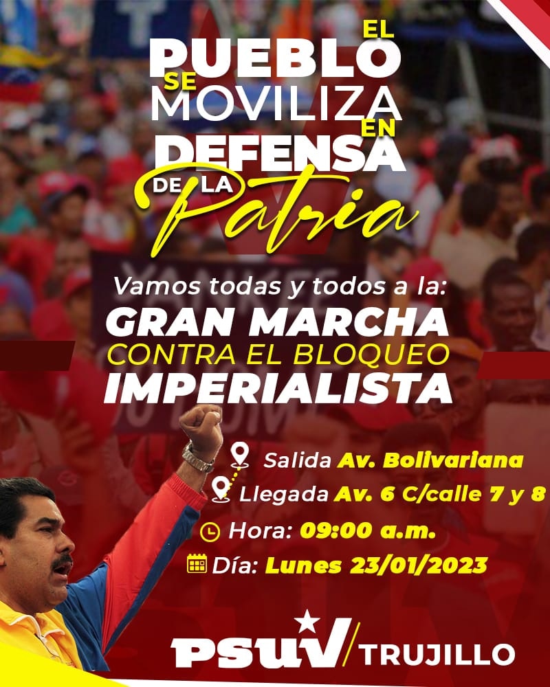 jsegoviapsuv's tweet photo. Pueblo Trujillano se moviliza este Lunes 23 de Enero.
@PartidoPSUV @PsuvTrujillo20 
@Gerardo4fPsuv 
@PedroCarreno_e https://t.co/Qt6i3V1QtM