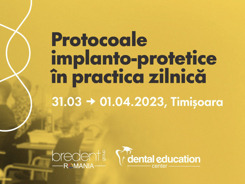 mediculdentist's tweet image. Protocoale Implanto-Protetice in Practica Zilnica (Timisoara, 31 Martie - 1 Aprilie 2023). Organizat de @bredentgroupro 

👉 Detalii pe medicul.dentist: medicul.dentist/evenimente-sto…

#dentist #dental #bredent #implantologie