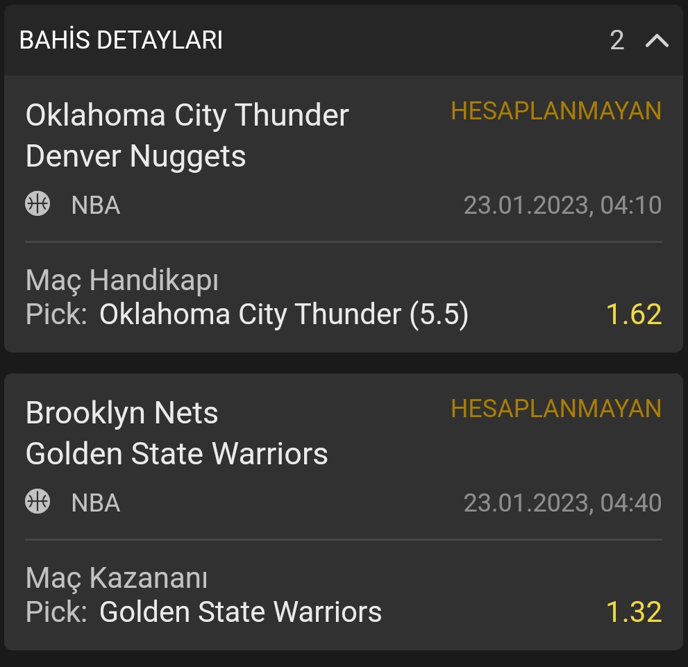 2.13 oranlı NBA ikilisi hazır