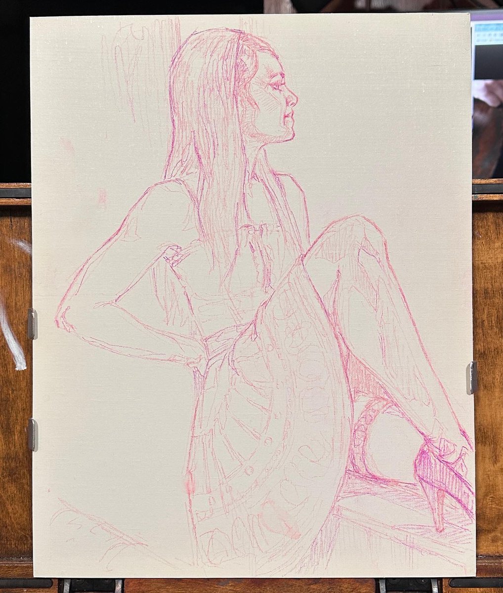 DanielLanderman's tweet photo. Got another little 11”x14” #oilpainting done today. This time of Tiny Girlfriend💖 rockin’ some Skingraft black and gold.
#HumanArtists #landerman #painting #traditionalart #portrait #art https://t.co/ZPoErBJaI4