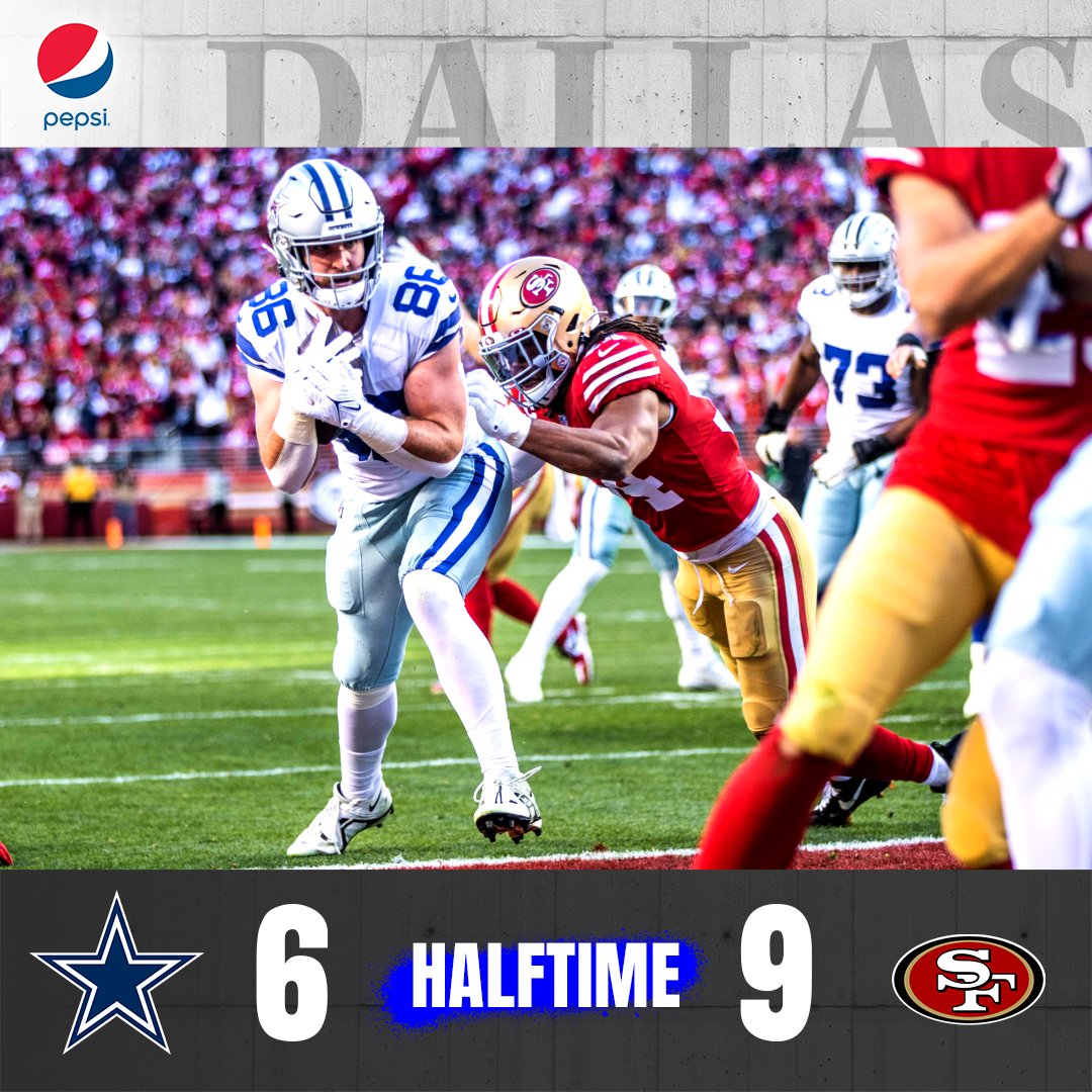 dallascowboys's tweet photo. Halftime. 

#DALvsSF | @pepsi https://t.co/gQUf92fhhq