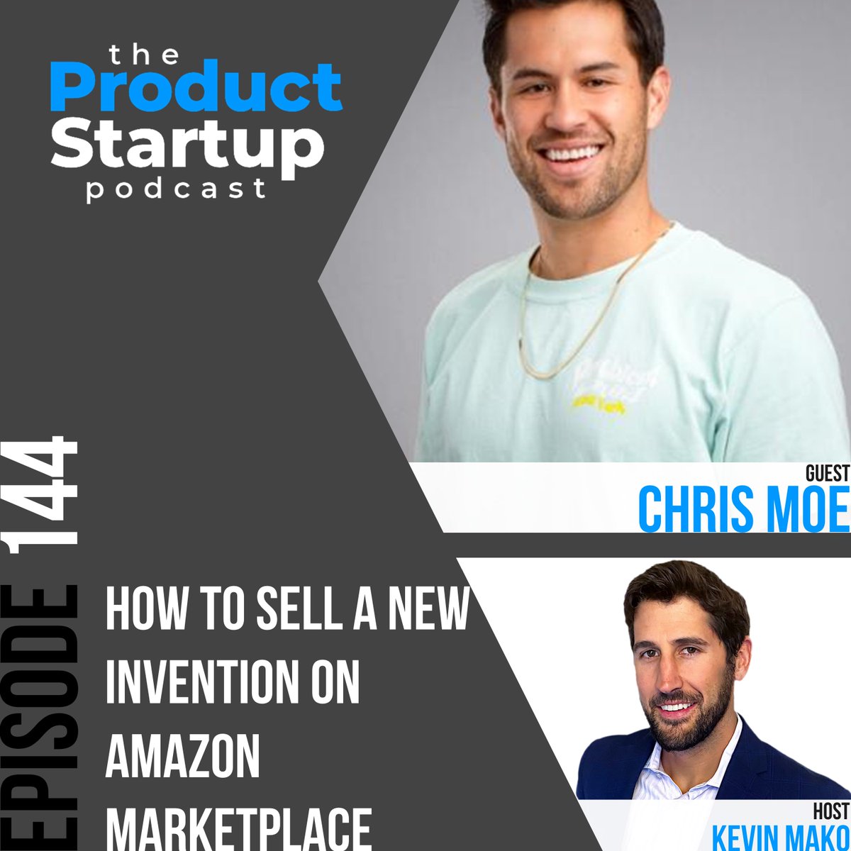 MakoInvent's tweet image. Product Startup Podcast 144: How to Sell a New Invention on Amazon Marketplace. With Chris Moe, Co-Founder of Cartograph. Hosted by @KevMako of @MakoInvent. Episode Link: makodesign.com/podcast/144-ho… | #SellingOnAmazon #AmazonForStartups #HardwareSales