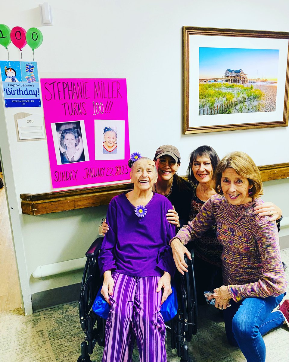 StephMillerShow's tweet photo. All the Miller girls for my amazing Mom’s 100th birthday today in North Carolina! #mommysgirls https://t.co/nnwK8Gtg2l
