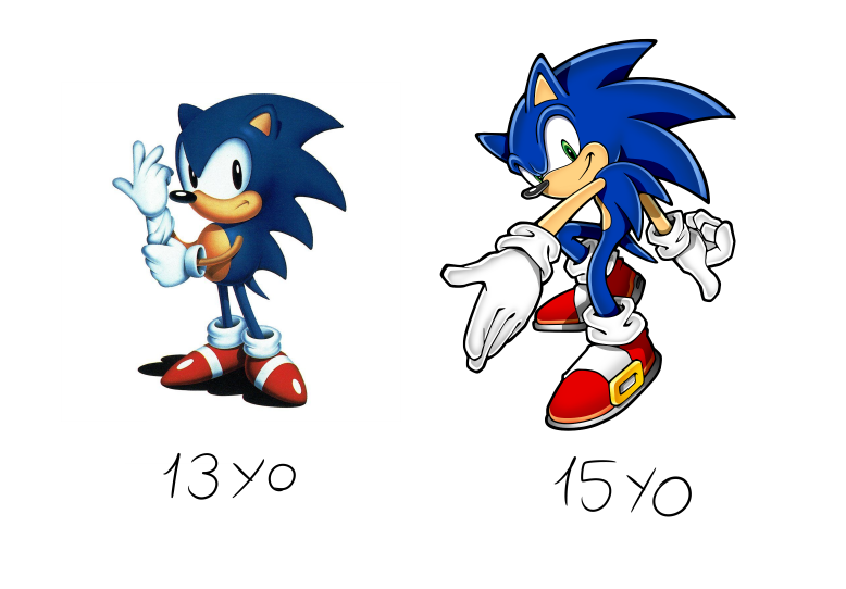 Proto arts (📌c0mms open 2/10 slots) on X: This is my headcanon for Sonic's  age  / X