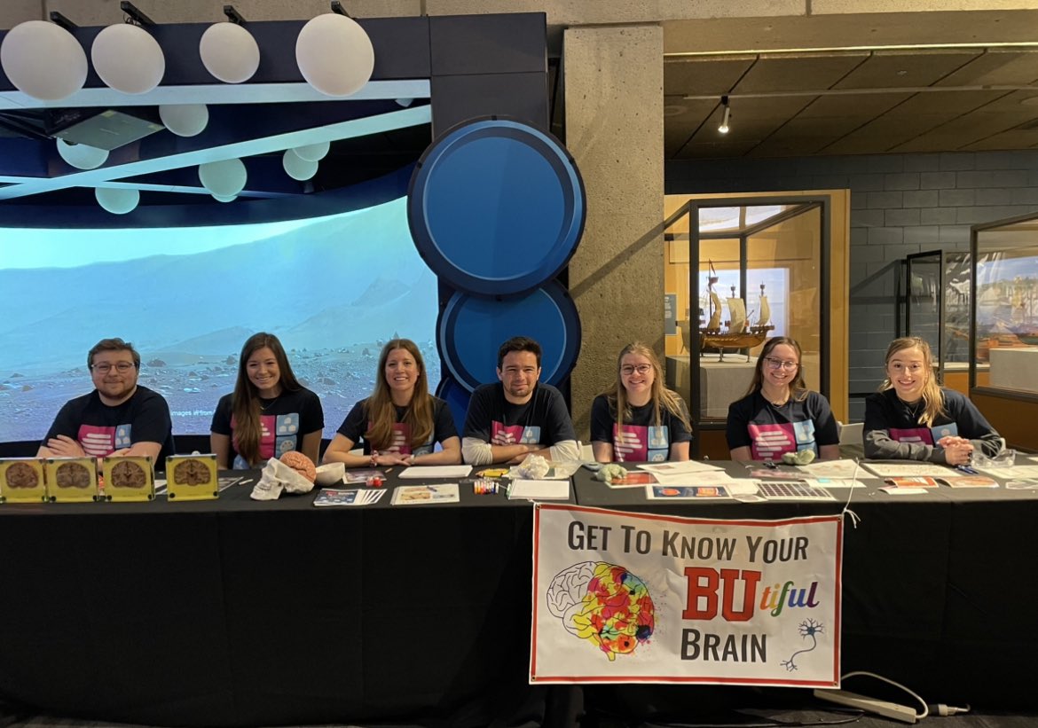 Get to know your BUtiful Brain! Had a blast spreading the joy and wonder of the brain at the @museumofscience this weekend. Our grad student volunteers were amazing. We had 18 volunteers over 2 days & interacted with hundreds of museum visitors. A memorable weekend for everyone!