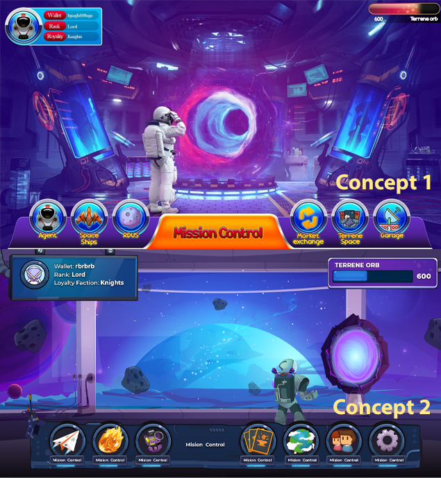 So Mission Control(Terrene gamified staking) overall feel and look, Concept 1 or Concept 2?

What do you guys think?   

By the way not final concepts but general ideas.

#CNFT #CNFTCommunity