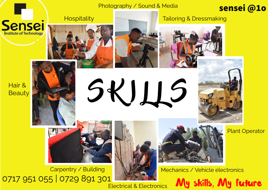 Omoka na Skills and Get the Best out of 2023. 

𝐐𝐮𝐚𝐥𝐢𝐟𝐢𝐜𝐚𝐭𝐢𝐨𝐧: National ID Only

𝐀𝐩𝐩𝐥𝐢𝐜𝐚𝐭𝐢𝐨𝐧: bit.ly/Sensei-Online-…

𝐖𝐡𝐚𝐭’𝐬 𝐀𝐩𝐩: 0729 891 301 or 0717 951 055

#Kuinukaniskills  
#skills 
#Myskillsmyfuture 
#KCSE
#careers